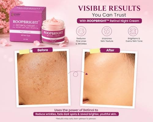 ROOPBRIGHT Retinol Night Cream for Women & Men | Anti Aging Face Cream | Reduces Fine Lines, Wrinkles & Dark Spots | Skin Repair & Hydration | Suitable for All Skin Types | 85g 4