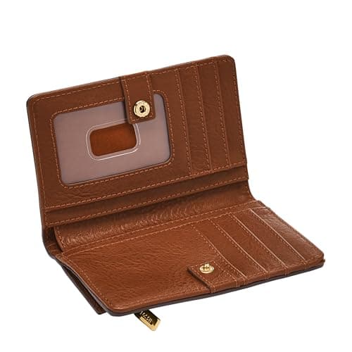 Fossil Women Leather Liza Brown Card Case Sl7986G200 2