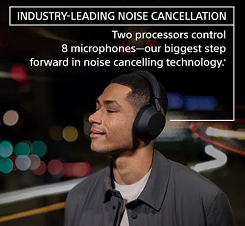 Sony WH-1000XM5 Best Active Noise Cancelling Wireless Bluetooth Over Ear Headphones with Mic for Clear Calling,Battery Life 30 Hours -Black 3