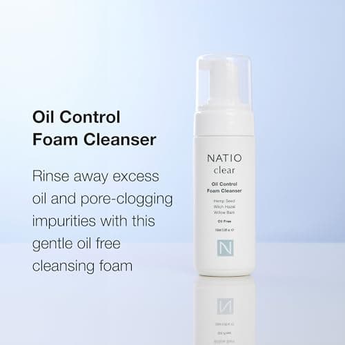 Natio Australia Clear Oil Control Foam Cleanser,150 ml - Acne Face Wash - Face Cleanser with Tea Tree, Witch Hazel - For Oily, Acne Prone Skin 2