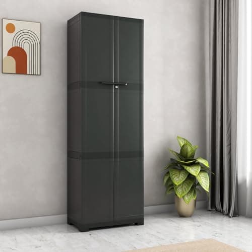 Nilkamal Freedom Large (FML) 5 Shelves Plastic Bookshelf with 3-Year Warranty| Multipurpose Storage Cabinet & Book Rack for Home | Durable, Waterproof, Easy-Clean | Book Organiser | Charcoal Grey 3