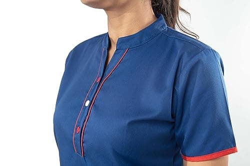 UNIFORM CRAFT Women's Polyester-Cotton Nurse Uniforms - Ideal for Nurses Uniform | Clinic Uniforms | Hospital Uniform for Nurses | Hospital Uniform | NT07 Royal Blue (M) 4