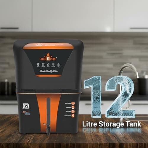 AQUA D PURE 4x Technology with Alkaline Purification, 10 Stage RO Water Purifier with UV, UF, TDS Adjuster and 12 Liter Storage Tank, Best for Home and Offices 2