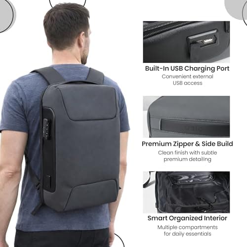 UBIQ Laptop Bag for 15″ Laptop I Water Resistant Business Travel Brief with Padded Compartment & Organiser I Stylish & Durable Bag for Men 4