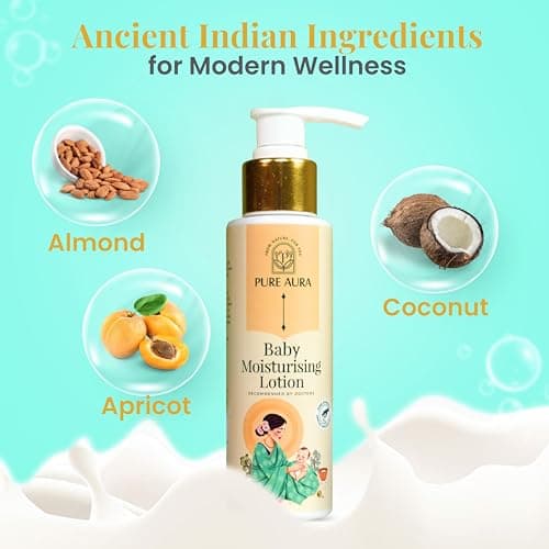 Pure Aura Rich Baby Moisturising Lotion 100ml | Nourishing Cream for Soft & Sensitive Skin | Ayurvedic & Chemical-Free | Daily Use | Safe for Newborns Baby & Kids | Doctors Recommended | Made in India 3