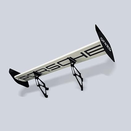 911 GT4 RS Spoiler Shelf – Wall Mounted White Car Spoiler Shelf for Home, Office, Garage | Race Car Inspired Display Shelf | Automotive Decor, Motorsports Furniture