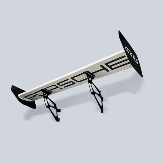 911 GT4 RS Spoiler Shelf – Wall Mounted White Car Spoiler Shelf for Home, Office, Garage | Race Car Inspired Display Shelf | Automotive Decor, Motorsports Furniture