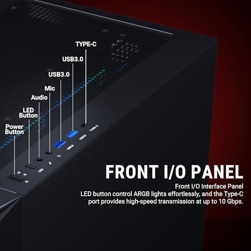 Ant Esports ICE Digital C3 ATX Computer Case/Gaming Cabinet - Black | Support ATX, Micro-ATX, Mini-ITX, Pre-Installed 2 Front Fans & 1 Rear ARGB Fans 5