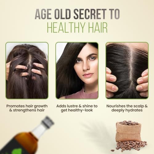 Village-Organica Luxury Cold-Pressed Castor Oil (500 ml Glass Bottle) | 100% Pure, Natural & Hexane-Free | Rich in Vitamin E for Hair Growth, Eyelashes, Eyebrows & Skin Care 5