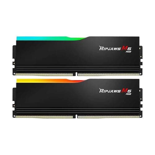 G.Skill Ripjaws M5 RGB (Intel XMP) 32GB (2 x 16GB) DDR5 5200MHz CL40-40-40-83 1.10V Desktop Memory RAM - F5-5200J4040A16GX2-RM5RK (Black) 2