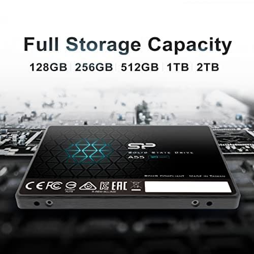 Silicon Power SP SP SP Ace A55 1TB SATA SSD, Up to 500MB/s, 3D NAND with SLC Cache, 2.5 Inch SATA III 6Gb/s Internal Solid State Drive for Desktop Laptop PC Computer 5