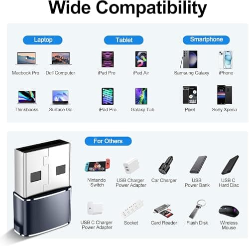 rts 4 Pack High Speed Type c OTG Adapter Converter Charger Compatible with iPhone 17 17e Pro Max,16 15,Apple iWatch S11 S10 SE,AirPods 3,iPad mini Air, Samsung Galaxy S25 S26 laptop smartphone Tablets 2