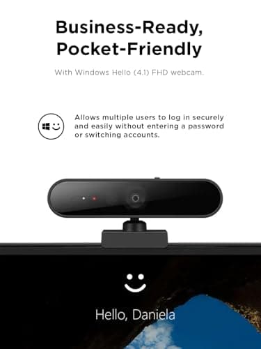 Lenovo Performance FHD Webcam, 1080p FHD, USB-C,Log-on with Windows Hello, Dual Microphones, 95 Degree Lens and 4X Digital Zoom, Sliding Privacy Shutter, Black 4