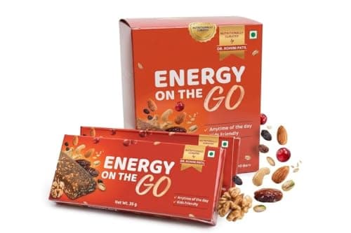 Nutracy Lifestyle Protein & Fiber Nutrition Bars | No Added Sugar Healthy Snack with Almonds, Walnuts & Seeds | Crunchy Nuts Chikki Energy Bars | Vegetarian | Chocolate Flavor | Pack of 10 (35g Each)