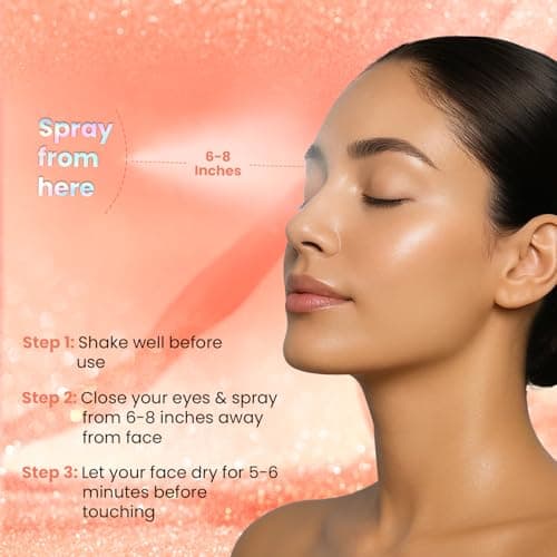 FACES CANADA Ultime Pro Strobe Makeup Fixer Mini - Rose Gold, 50 ml | 12HR Long Lasting Makeup Setting Spray | Dewy Shimmery Glow Finish | Hydrating, Non-Sticky | Waterproof, Transferproof & Alcohol-F 5
