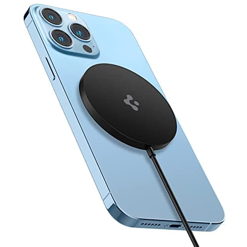 Spigen ArcField Magnetic Wireless Charger Compatible with iPhone 17/16/15/14/13/12 Pro Max Mini, AirPods 3/2, AirPods Pro 2/1 - Black