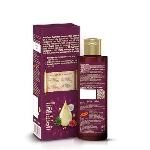 Himalaya Ayurveda Secrets Hair Growth Oil for Men & Women | With Bhringaraja, Hibiscus & Curry Leaf | Supports New Hair Growth & Reduces Damage | Paraben & Sulphate Free | 100 ml 2
