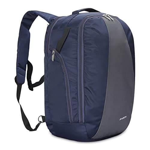 Protecta Proposed Merger Convertible Backpack Office Bag – with external laptop compartment and space for clothes and accessories for work or leisure trips - Navy Blue & Grey 2