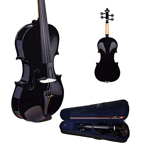 Kadence Vivaldi Acoustic Violin Full Size with Bow, Rosin, Carrying Hard Case,Instrument for Beginners, Adults, Boys, Girls, Children, Kids (4/4, Black) 2