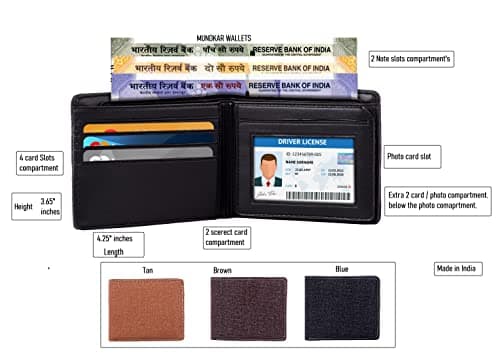 Mundkar Nylon Belt & Denim wallet combo Gift Set. (Blue wallet - Blue Belt) 2