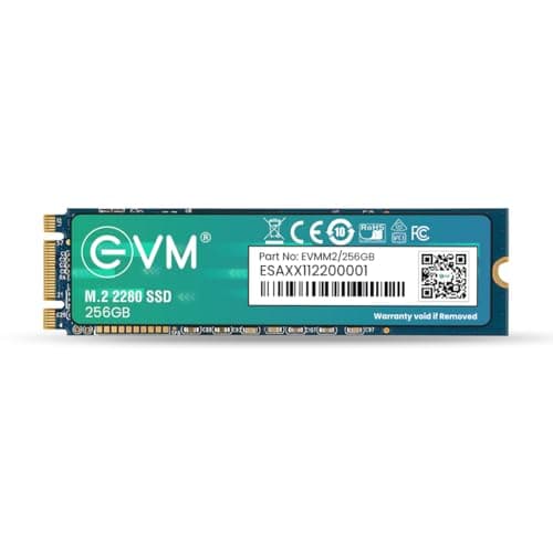 EVM 256GB M.2 SATA SSD 2280 | Internal SSD | Up to 530MB/s Read 420MB/s Write | Laptop Desktop Storage Upgrade | 5 Year Warranty (EVMM2/256GB)