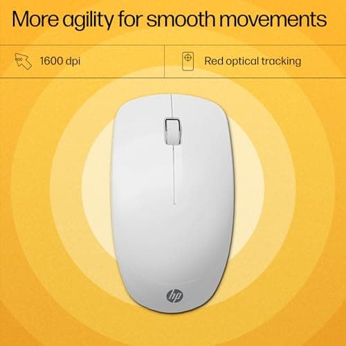 HP 230 Wireless Keyboard and Mouse Combo, 2.4GHz USB dongle, 1600 dpi, Windows PC Compatible, Full-Size Keyboard with Numeric pad, 12 Function Keys, 1-Year Warranty, 0.56 kg, White, 3L1F0AA 5