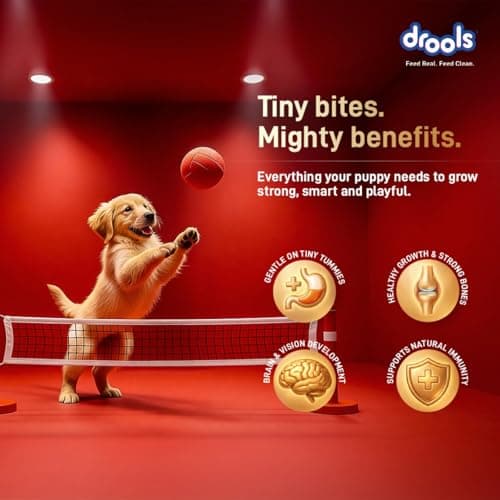 Drools Puppy Dry Dog Food 1kg | Meat and Milk Flavour | Supports Healthy Brain Development and Cognitive Function | Antioxidants | Chelated Minerals | Better Bioavailability of Minerals 4