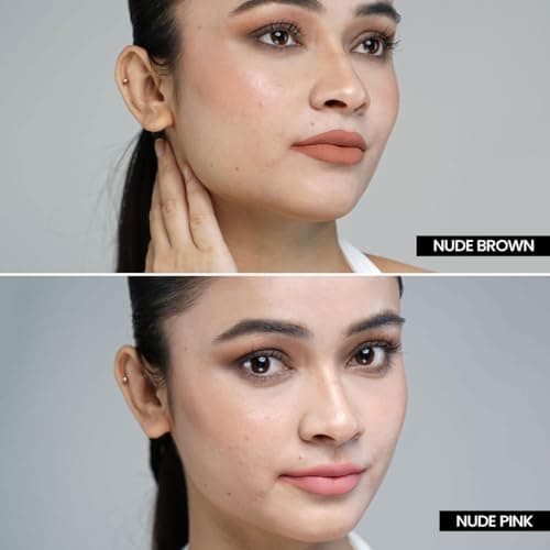 Blur India Call Me Daddy Everyday Essential Duo- Nude Pink & Nude Brown Liquid Lipstick Duo | 5ml Each 3
