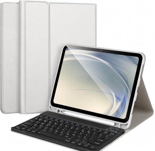 RTSY Keyboard Case for Samsung Galaxy Tab A11+ / A11 Plus 2025 (11 Inch) & A9+/ A9 Plus 2023 (11 inch) with Multi Viewing Angle, Wireless Detachable Folio KB Cover with S Pen Holder-Grey/Black