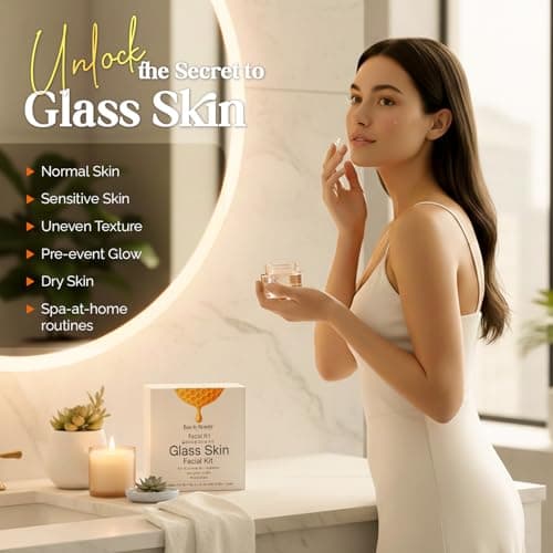 BEE & BEAUTY Glass Skin Facial Kit – Korean Glass Glow Facial for Multi-Level Hydration, Brightening & Dewy Radiant Skin | Professional Spa Facial Pack for Normal, Dry & Sensitive Skin 3