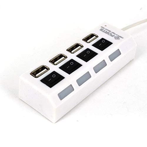 HEAVENGLOW 4-Port USB 2.0 Multi Charger Hub+High Speed Adapter ON/Off Switch PC White |Computers/Tablets & Networking | Computer Cables & Connectors | USB Cables, Hubs & Adapters 5