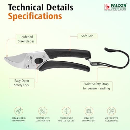 Falcon FINECUT Steel Fine-Cut Pruning Secateur (Multicolor) 3