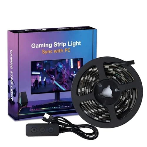 Pixel Sync Smart RGBIC PC Backlight for Monitors Up to 24-34 Inch | Monitor Sync & Music Sync | USB Powered Ambient Light | Only for PC, Not for TV | Ideal for Gaming & Desk Setup