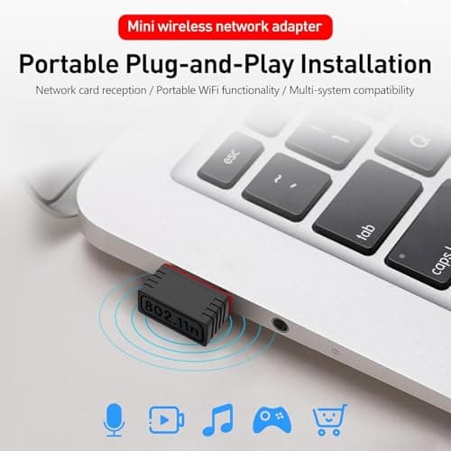 Hexabyte 500Mbps Mini Wireless USB Adapter (Black) – High-Speed WiFi Network Dongle for Desktop PC, Laptop – Supports 802.11n/ac, Plug & Play, Windows/Mac Compatible 2