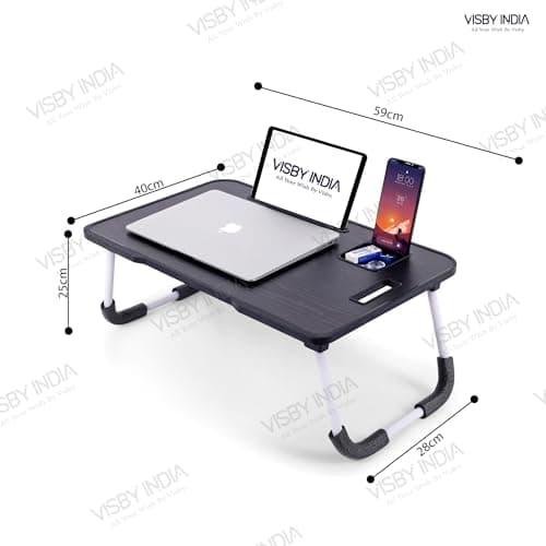 Office Table for Home/Writing Desk for Office/Folding Table for School/Folding Study Table/Work from Home - MultipurposeTable-> (Black New) 2