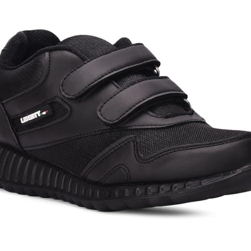 Liberty Force10 9906-90VGN Kids Velcro School Shoes with PVC Upper | EVA Sole | Comfortable & Lightweight | Quick-Wear Elastic Laces | Stylish & Modern (1 UK - Black) 5