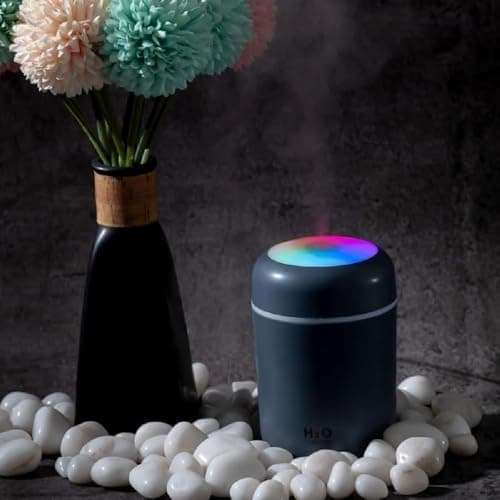 Chocozone 300ml USB Operated Cool Mist Humidifier for Car Home Office with Colorful Lights Portable Room Air Purifier 2