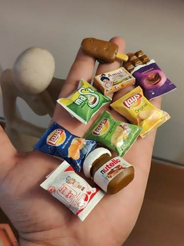 Bumbleberry Dairy Chocolate and Chips Miniature 3D Food Fridge Magnet | Set of 9 | Kitchen Decor | Handmade in India | 3D Fridge Magnets | Best for Gifting 3