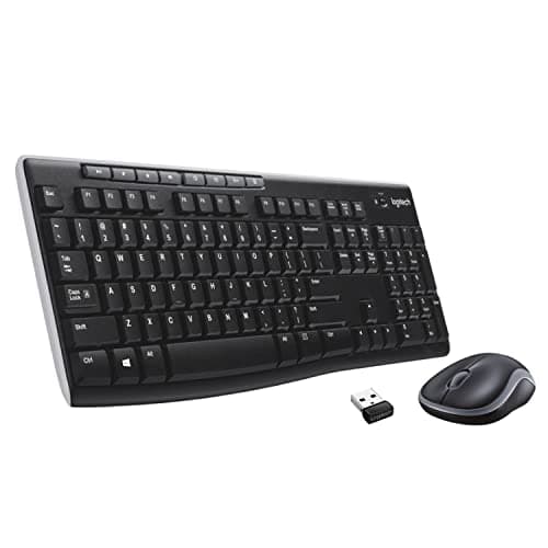 Logitech MK270r Wireless Keyboard and Mouse Combo for Windows, 2.4 GHz Wireless, Spill-Resistant Design, 8 Multimedia & Shortcut Keys, 2-Year Battery Life, PC/Laptop- Black