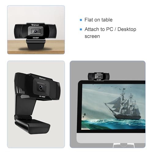 BigPassport 1080P/30FPS Ultra HD Webcam with Mic | 5P Lens USB Camera for Laptop, Desktop, PC | Face Detection, Skype, Zoom, Online Meetings, Classes – Pro-Live N3 5