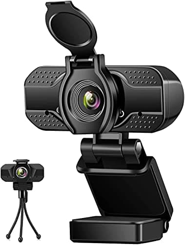 KZLYNN 1080P Ultra HD Webcam, Microphone; Laptop Desktop PC Video Webcam, Widescreen for Video Streaming, Conference, Gaming, Online Classes
