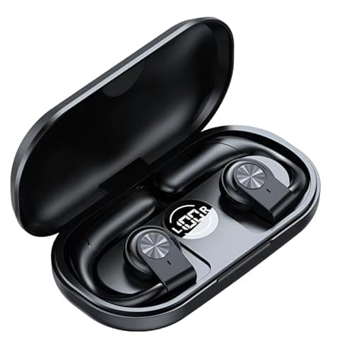 VEHOP OWS Open Ear Wireless Earbuds with Display | ENC Mic for Crystal-Clear Calls | 48hr Playtime with Type-C Fast Charging | BT5.3 Gaming Bluetooth Earphones | Touch Control Sports Headphone