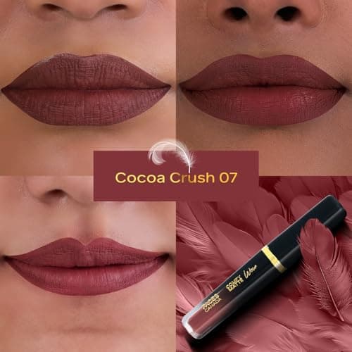 FACES CANADA Comfy Matte Wow Liquid Lipstick - The Bold Edit, (3.8ml x 2) | Cocoa Crush 07 + Maroon Maven 05 | Long Lasting | Matte Finish | Lipstick Combo | Pack of 2 3