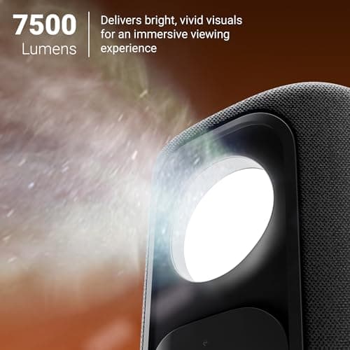 Zebronics Official Google TV Projector, 7500 Lumens, 4K Support, 200” Display, Auto Focus & Keystone, 270° Tilt, Portable Home Theater Cinema,Netflix, Prime, WiFi, BT, HDMI ARC (PixaPlay 77G) 3