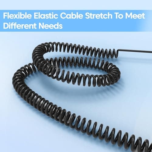 Sounce Bluetooth Car Receiver with Hands-Free Calling,Built-in Microphone, 85 cm Coiled Cable, Multi-Function Button, Music Playback, Wireless AUX Adapter for Car Audio (Black) 2