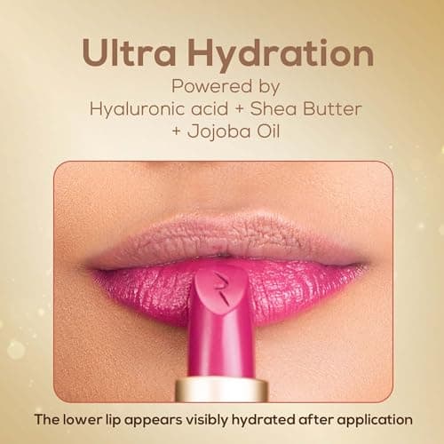RENEE H2O Hydrating Creme Lipstick-Wine Splash, Super Glossy, Lightweight, Non-drying & Hydrating, Easy Glides Formula with Intense Pigment, Shea Butter, Hyaluronic Acid, Jojoba Oil Infused 5