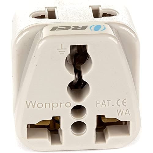 OREI India to Brazil (Type N) Travel Adapter Plug - 2 in 1 - CE Certified - RoHS Compliant - White Color (DB-11C) 2