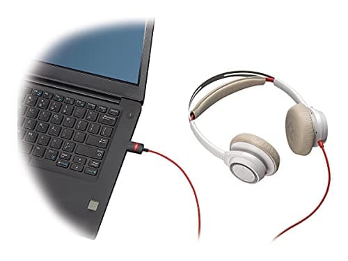 Poly Plantronics-Blackwire 7225 USB-A Headset (White)-Wired,Dual Ear (Stereo) Boomless Computer Headset-Connect to Pc/Mac Via Wired Headphones USB-A-Works with Teams,Zoom,&More,(211154-01),On Ear 2
