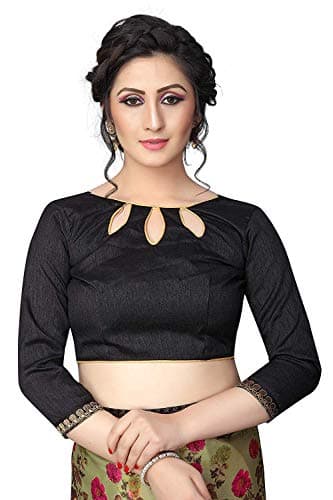 RAJESHWAR FASHION WITH RF Women's Moss Silk Floral Printed Sarees For Women With Jacquard Lace Border & Blouse Piece(A28 GREY_Multicoloured) 4