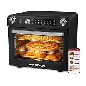 Geek AiroCook Magnix 36 Litre Large Air Fryer Oven | Stainless Steel OTG | Grill, Bake, Toast, Rotisserie, Air Fry with 85% Less Oil | Smart Home Kitchen Appliance | 1800W